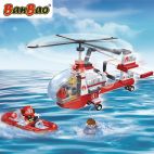 Set constructie Elicopter pompieri, Banbao
