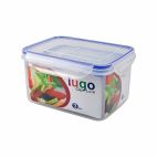 Set 3 cutii alimente, dreptunghiulare, 550 ml+1,2 litri+2,2 litri, Lugo Clip