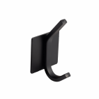 Agatatoare cuier autoadeziva, patrata, inox negru mat, Maxi