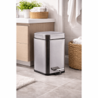 Inox szemetes, négyzet alakú, 3 liter