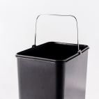 Cos inox triplu compartimentat, cu pedala, 3x15 litri