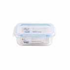 Cutie pentru alimente, din sticla termorezistenta, capac din plastic, 370 ml, Fresh Food
