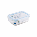 Cutie pentru alimente, din sticla termorezistenta, capac din plastic, 370 ml, Fresh Food