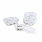 Cutie pentru alimente, din sticla termorezistenta, capac din plastic, 950 ml, Fresh Food