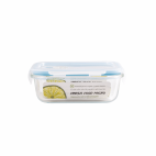 Cutie pentru alimente, din sticla termorezistenta, capac din plastic cu supapa, 370 ml, Fresh Micro