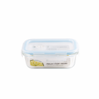 Fresh Micro ételtároló, hőálló üvegből, szelepes műanyag fedéllel, 370 ml