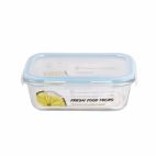 Fresh Micro ételtároló, hőálló üvegből, szelepes műanyag fedéllel, 640 ml