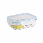Cutie pentru alimente, din sticla termorezistenta, capac din plastic cu supapa, 640 ml, Fresh Micro