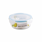 Cutie pentru alimente, din sticla termorezistenta, capac din plastic cu supapa, 950 ml, Fresh Micro