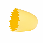 Dekoratív kaspó, tojás forma, sárga