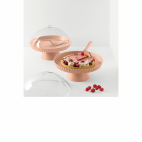 Platou pentru tort, diametru 30 cm, cu picior, capac si paleta pentru servire
