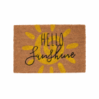 Hello Sunshine festett kókusz lábtörlő, 60x40 cm