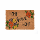 Sweet Home Flowers festett kókusz lábtörlő, 60x40 cm