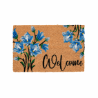 Welcome Flowers festett kókusz lábtörlő, 60x40 cm