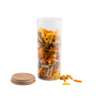 Kerek üvegedény, bambusz fedéllel, 1500ml