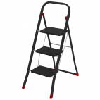 Scara cu 3 trepte, otel, Arco 3, neagra, incarcare maxima 150 kg