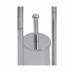 Stand perie WC si suport hartie igienica, inox, diametru 22 cm, inaltime 80 cm