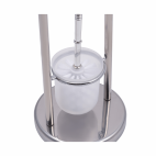 Stand perie WC si suport hartie igienica, inox, inaltime 65 cm