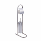 Stand perie WC si suport hartie igienica, inox
