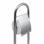 Stand perie WC si suport hartie igienica, inox