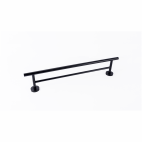 Suport pentru prosop, bara dubla, montare pe perete, negru mat, 60 cm