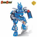Set constructie Robot albastru cu led, Banbao