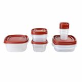 Set 9 cutii alimente, patrate, Easy Find Lids