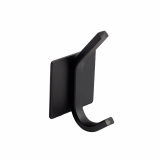Agatatoare cuier autoadeziva, patrata, inox negru mat, Maxi