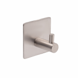 Agatatoare cuier autoadeziva, patrata, inox satinat, Mini