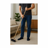 Coada de lemn, 1,2 m, lacuita, cu filet