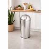 Cos gunoi rotund, inox, 50 litri, Push