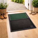 Covor dezinfectant, cauciuc si mocheta, 90x60x3 cm