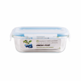 Cutie pentru alimente, din sticla termorezistenta, capac din plastic, 370 ml, Fresh Food