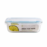 Cutie pentru alimente, din sticla termorezistenta, capac din plastic cu supapa, 1,04 litri, Fresh Micro