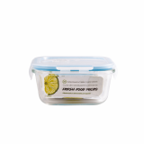 Cutie pentru alimente, din sticla termorezistenta, capac din plastic cu supapa, 520 ml, Fresh Micro