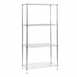 Raft metalic cu 4 polite, 90x45x180 cm, cromat