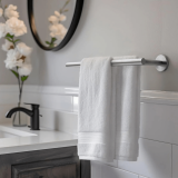 Suport pentru prosop, bara dubla, montare pe perete, inox satinat, 60 cm