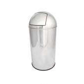 Cos gunoi rotund, inox, 50 litri, Push