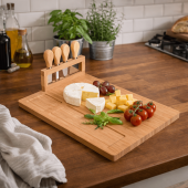 Platou din bambus cu accesorii pentru servire