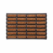 Gumikeretes kókusz és fém lábtörlő, 60x40 cm