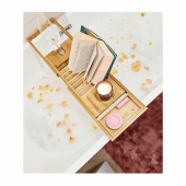 Tava reglabila, din bambus, pentru cada