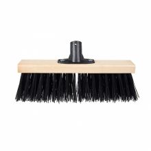 Utcai seprű, fa foglalattal és műanyag menettel, 30 cm