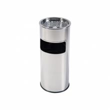Cos gunoi cu scrumiera, inox, diametru 30 cm, inaltime 61 cm Cos gunoi cu scrumiera, inox, diametru 30 cm, inaltime 61 cm