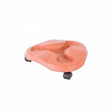 Farfurie cu diametru 38 cm, cu roti pentru ghiveci Trifoglio, maro teracota Farfurie cu diametru 38 cm, cu roti pentru ghiveci Trifoglio, maro teracota