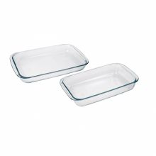 Marinex 2 db-os hőálló üveg tál készlet, téglalap alakú, 2,2 liter+2,9 liter