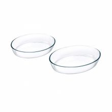 Marinex 2 db-os hőálló üveg tál készlet, ovális, 3,2 liter+4 liter