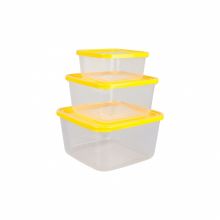 Fresco Keep Fresh ételtároló doboz készlet, négyzet alakú, 3 darab