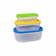 Set 3 cutii alimente, dreptunghiulare, Spring