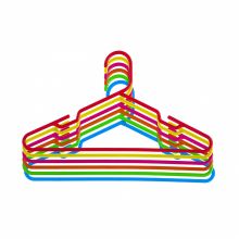 Shirt műanyag vállfa szett, 6 db, 41 cm