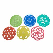 Set 6 sabloane pentru pudrat, din plastic, Delicia